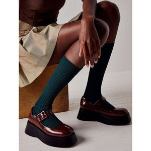 Elegant Brown Platform Mary Jane Shoes